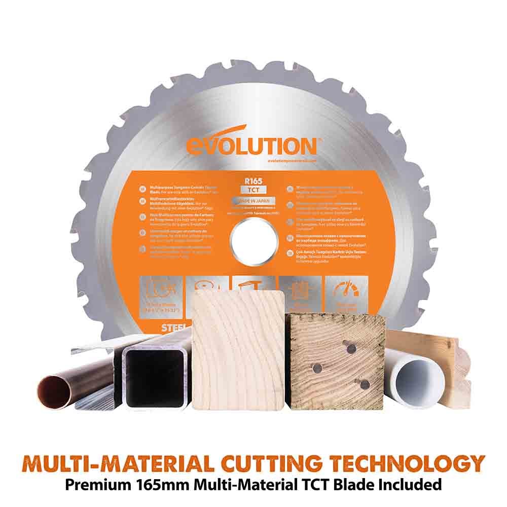 Evolution Cordless R185CCS-Li 7-1/4 Brushless 20V Circular Saw Li-Ion EXT Inc Multi-Material Blade