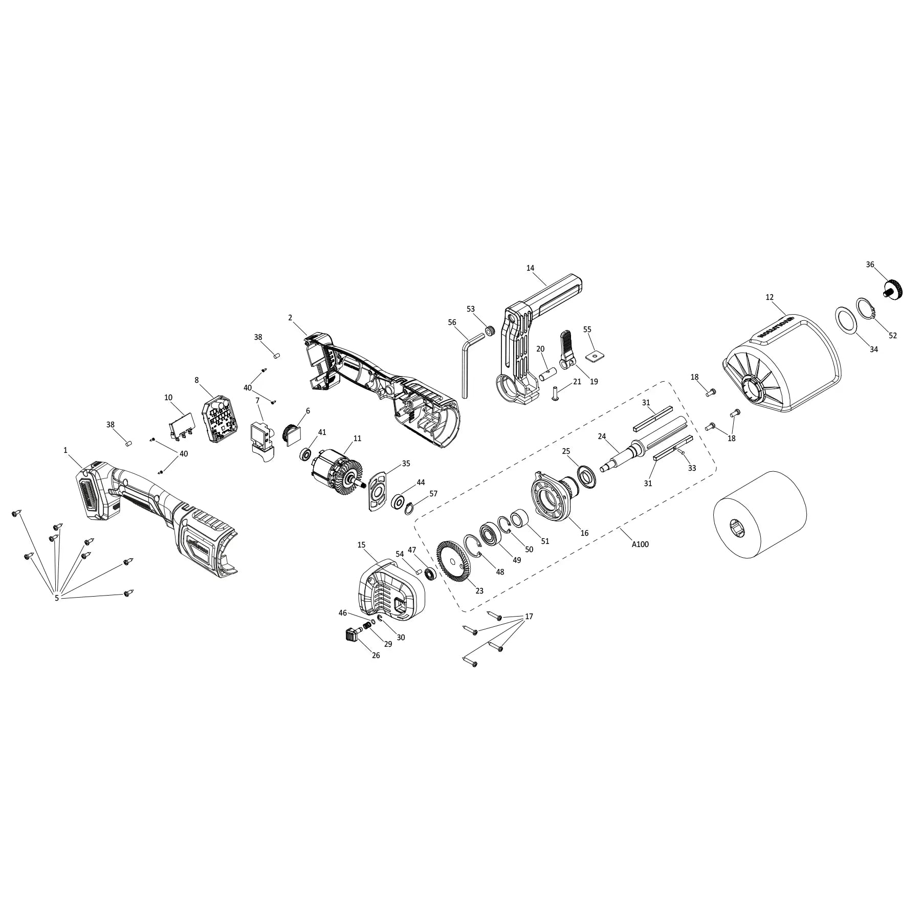 S4SCT-Li Cordless Surface Conditioning Tool Spare Parts