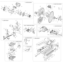 S14CPS-Li 355mm Cordless Chop Saw Spare Parts
