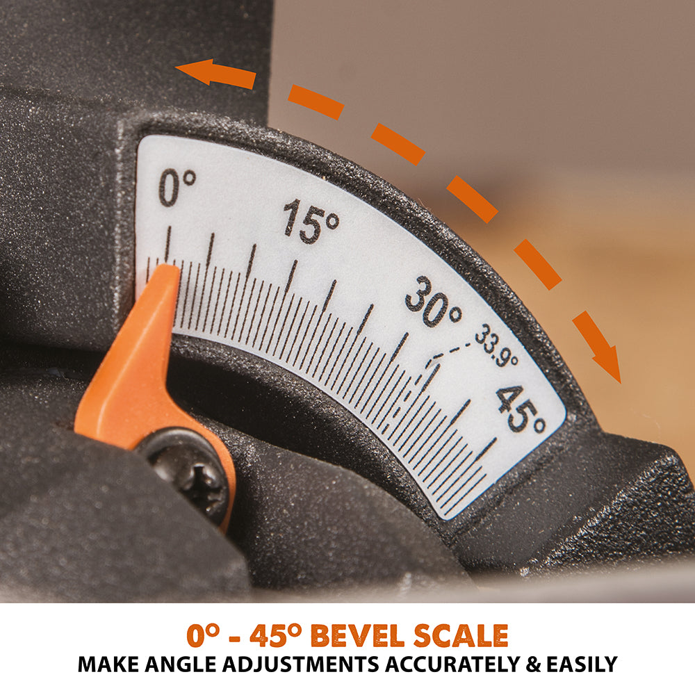 Evolution R185SMS+: Single Bevel Sliding Miter Saw With 7-1