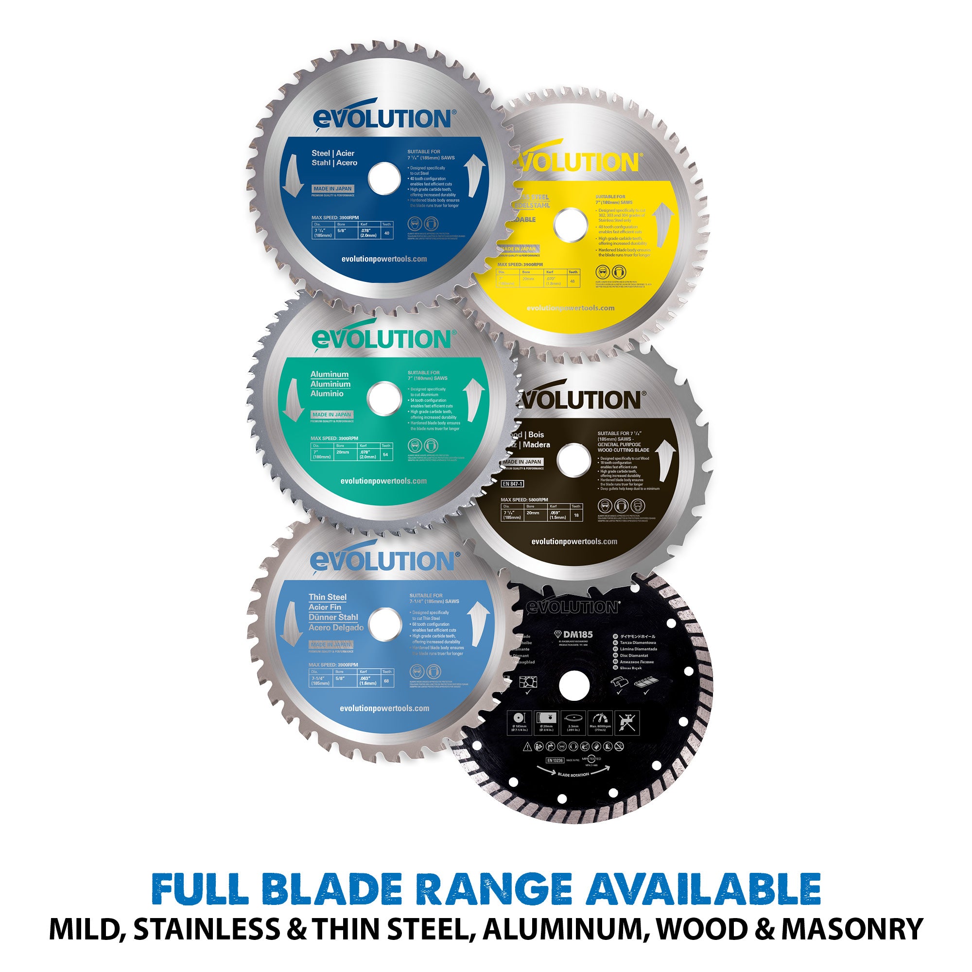 Evolution S185CCSL: Metal Cutting Circular Saw 7-1/4 in. Blade