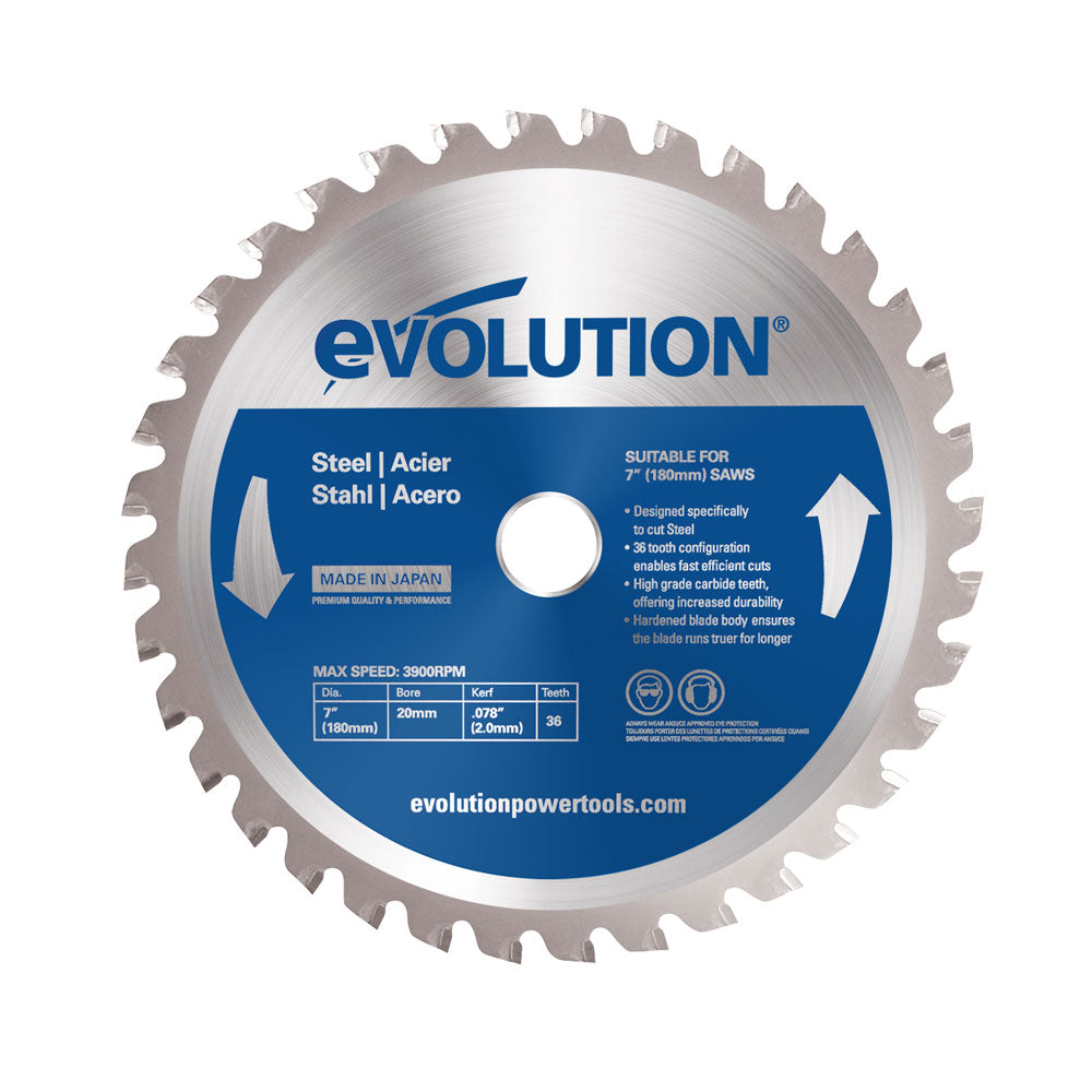 Evolution 180BLADEST: 7 in. 36T, 25/32 in. Arbor, Tungsten Carbide ...