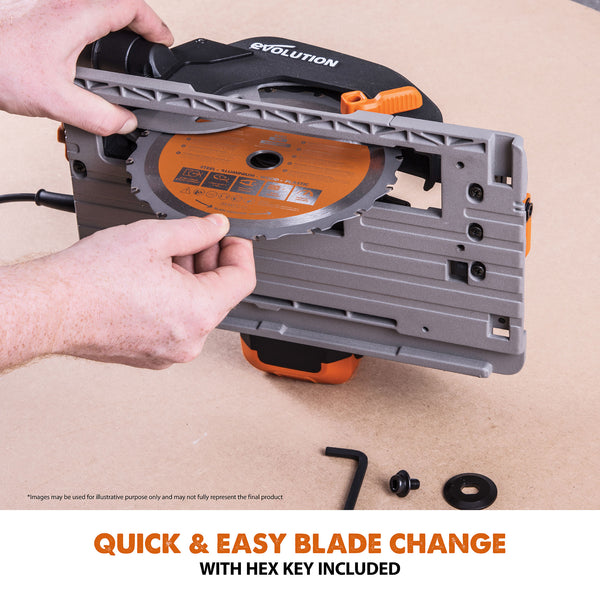 Evolution Power Tools 15A 3700 Rpm 45 deg Multi-Material Cutting Circular  Saw with Blade R185CCSX - Acme Tools