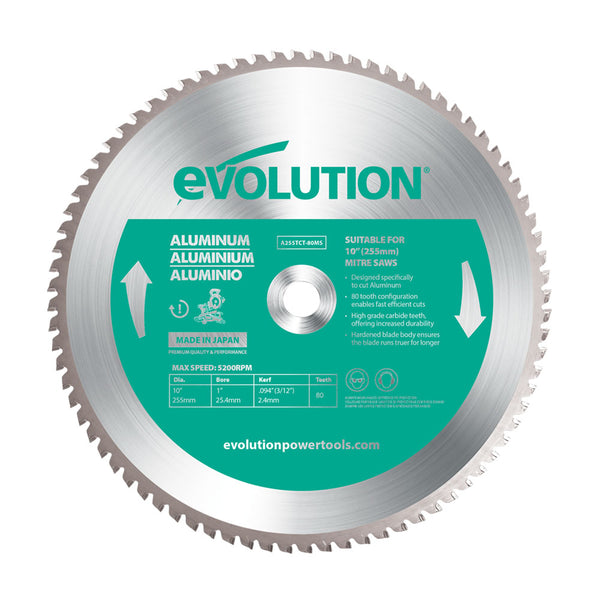 Evolution Power Tools 10 In. Multipurpose Cutting Blade for Steel Aluminum  Wood and Plastics RAGE255BLADE - Acme Tools