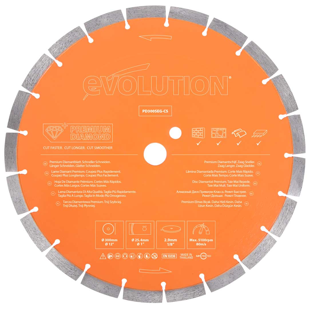 Evolution PD300SEG-CS2 | 12 in. | 1 in. Arbor | High Diamond