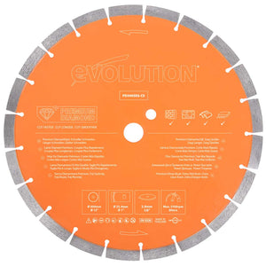 Evolution PD300SEG-CS2 | 12 in. | 1 in. Arbor | High Diamond Concentration | Segmented Diamond Blade