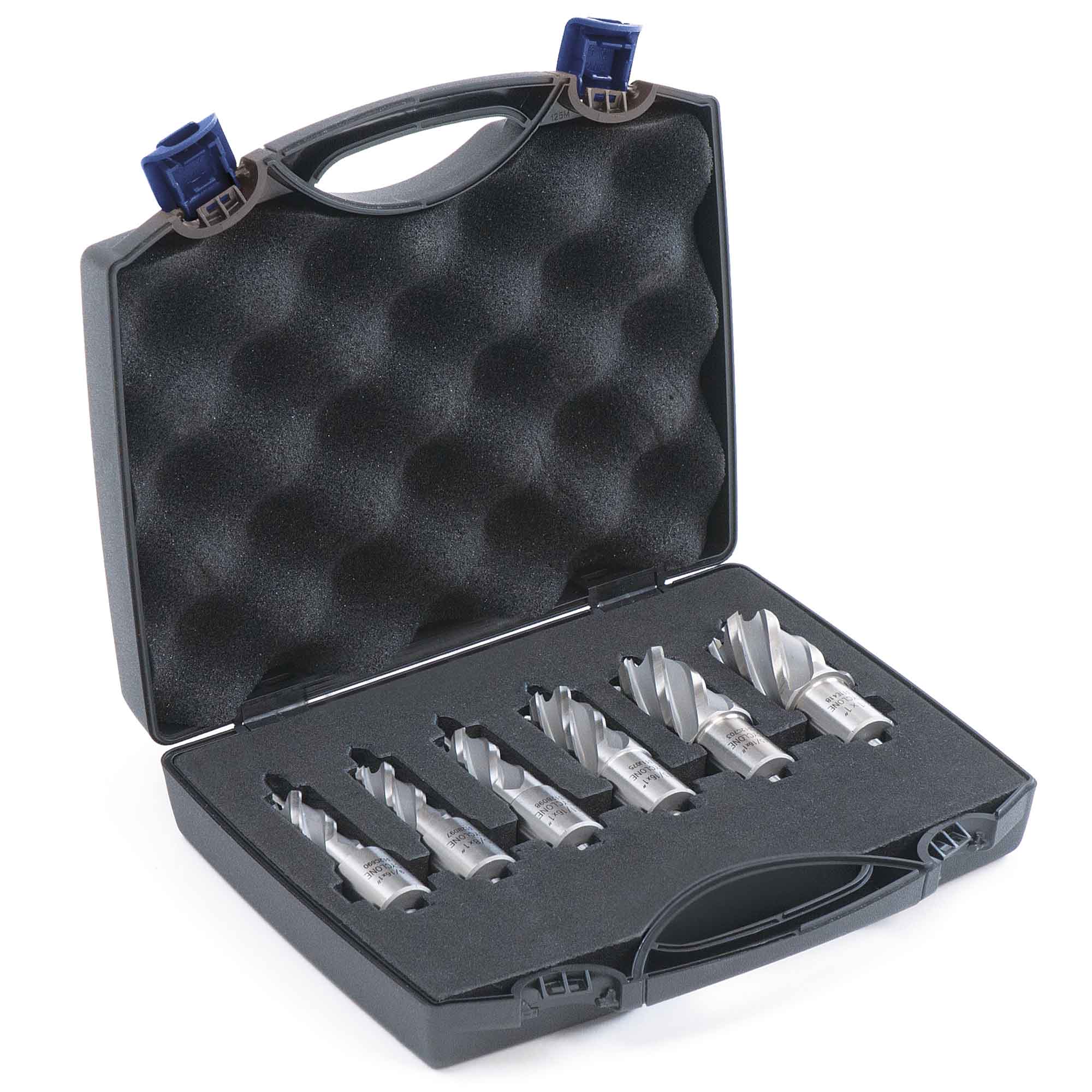 Evolution 6pc 2 in. Depth Annular HSS Mag Drill Cutter Set 9/16 To 1 in. With 3/4 in. Weldon Shank