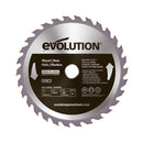 Evolution 180BLADEWD | 7 in. | 30T | 20mm Arbor | Standard Course-Cutting Rip TCT Blade For Wood