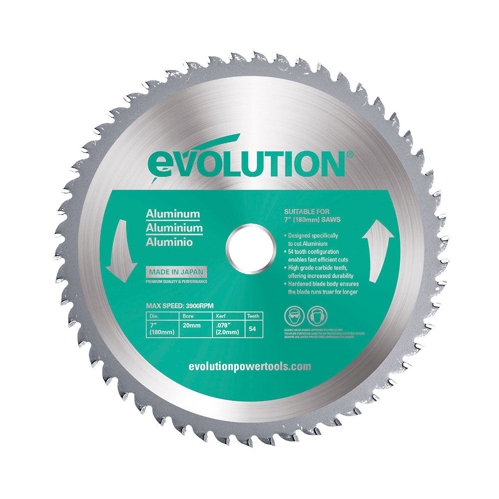 Evolution 180BLADEAL: 7 in. 54T, 25/32 in. Arbor, Tungsten Carbide ...