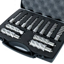 Evolution 12pc 2 In. Depth Annular HSS Mag Drill Cutter Set 7/16 To 1-1/8 Inch With 3/4 Inch Weldon Shank