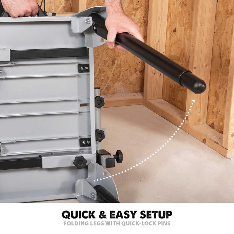 Evolution Universal Chop Saw Stand With Telescopic Arms and Folding Legs