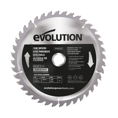 Evolution FW185TCT-40 | 7-1/4 in. | 40T | 20mm Arbor | Fine Wood TCT Blade