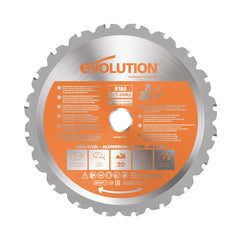 Evolution RAGEBLADEX | 7-1/4 in. | 20T | 20mm Arbor | Multi-Material TCT Blade (Miter Saw Blade)