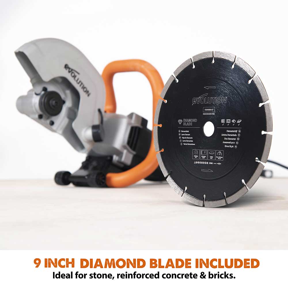 Evolution R230DCT | 9 in. | Electric Concrete Saw | Diamond Blade Included