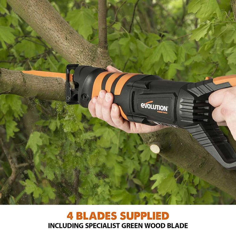 Evolution R230RCP - Reciprocating Saw with 4 Blades