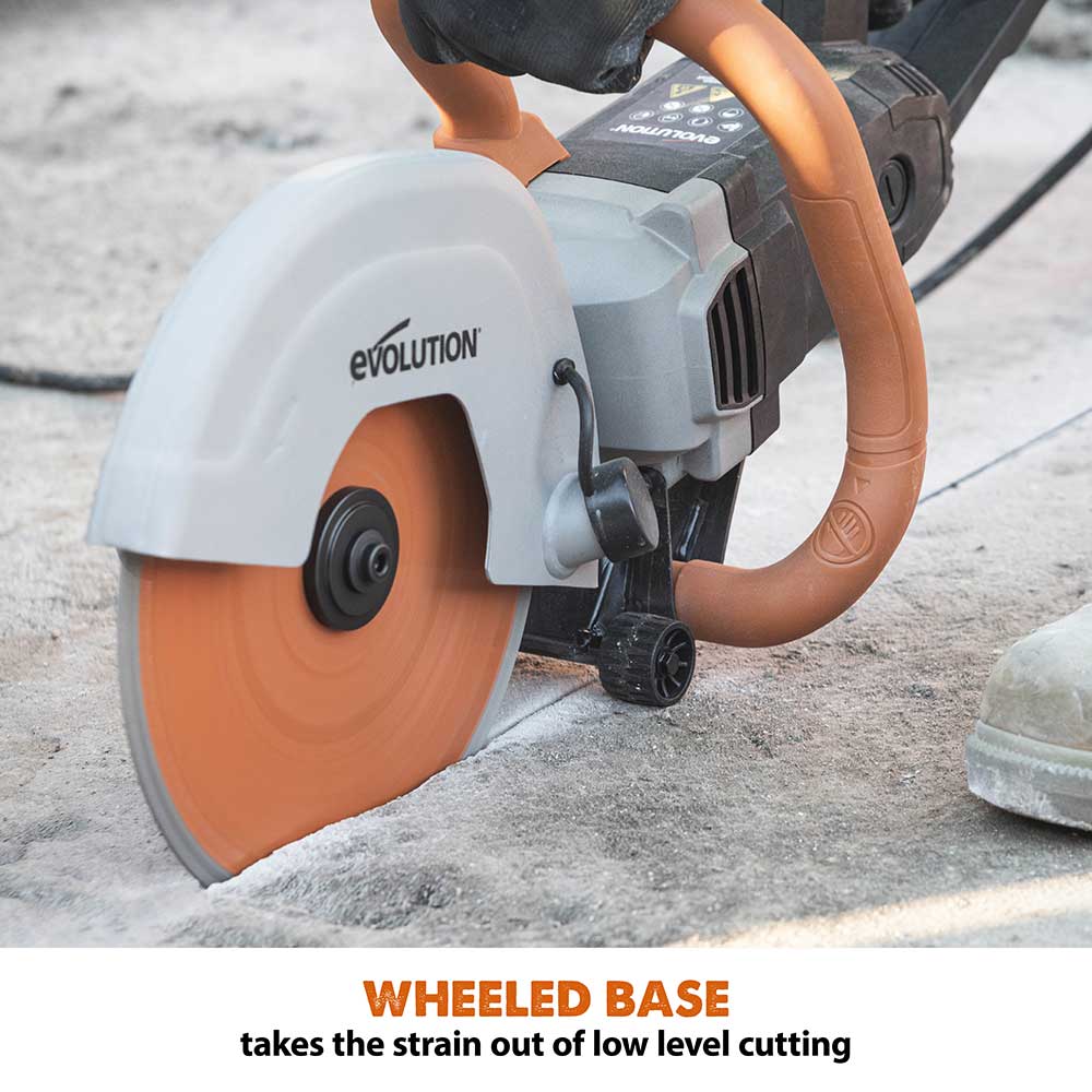 Evolution R255DCT | 10 in. | Electric Concrete Saw | Premium Diamond Blade Included