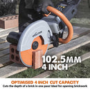 Evolution R255DCT | 10 in. | Electric Concrete Cut-Off Saw | Disc Cutter | Diamond Blade Included