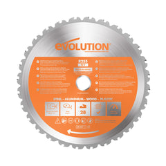 Evolution RAGE255BLADE | 10 in. | 28T | 1 in. Arbor | Multi-Material TCT Blade