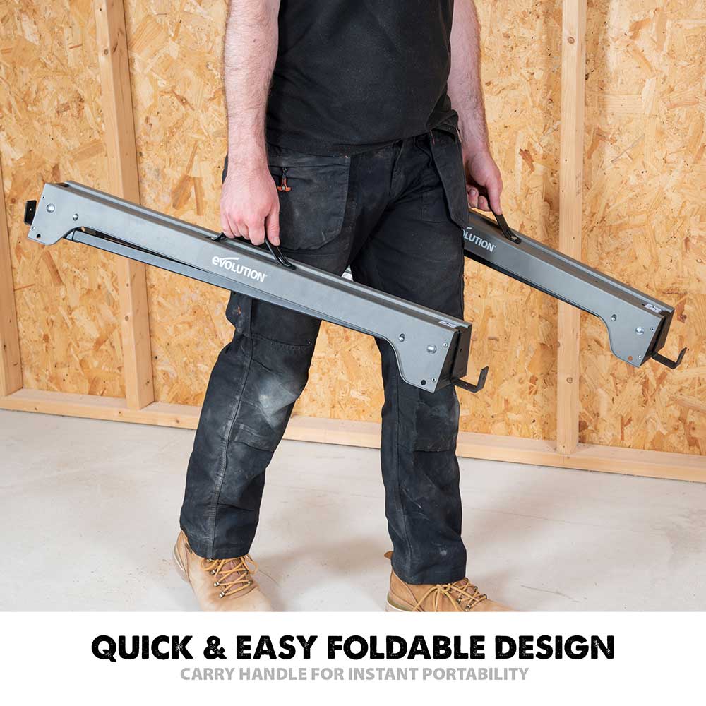 Evolution Folding Metal Saw Horse / Trestle Work Stand Twin-Pack