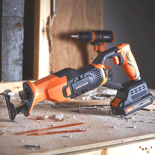 Evolution Cordless 20v EXT Li-Ion R150RCP-Li Reciprocating Saw Inc Multi-Material Blades - Evolution Power Tools