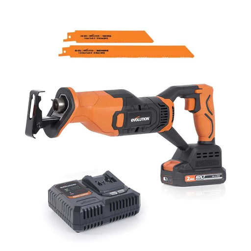 Evolution Cordless 20v EXT Li-Ion R150RCP-Li Reciprocating Saw Inc Multi-Material Blades - Evolution Power Tools