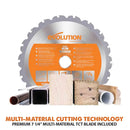 Evolution Cordless 20v EXT Li-Ion R185SMS-Li Sliding Mitre Saw Inc Multi-Material Blade - Evolution Power Tools