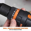 Evolution Cordless R13CMB-Li Combi Drill Driver 20v Li-Ion EXT With 2Ah Battery & Charger - Evolution Power Tools