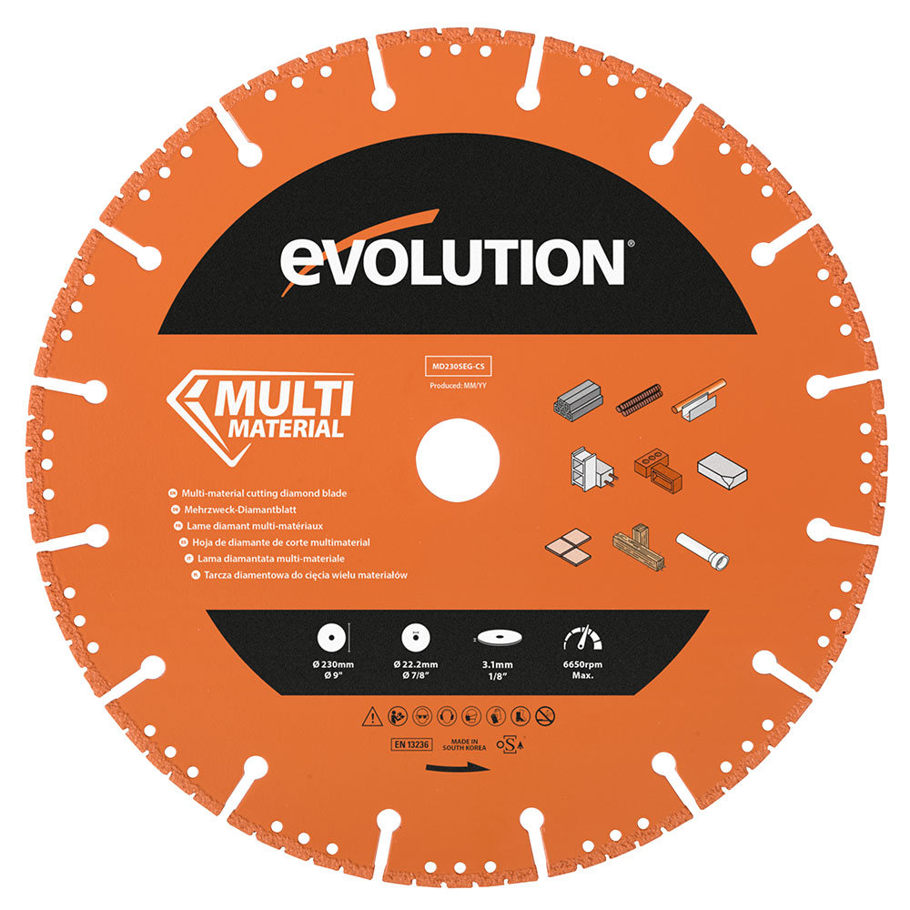 Evolution MD230SEG-CS | 9 in. | Segmented Edge | 7/8 in. Arbor | Multi ...
