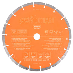 Evolution PD255SEG-CS | 10 in. | 7/8 in Arbor | High Diamond Concentration | Segmented Diamond Blade