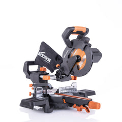 Evolution R185SMS+: Single Bevel Sliding Miter Saw With 7-1/4 in. Multi-Material Cutting Blade