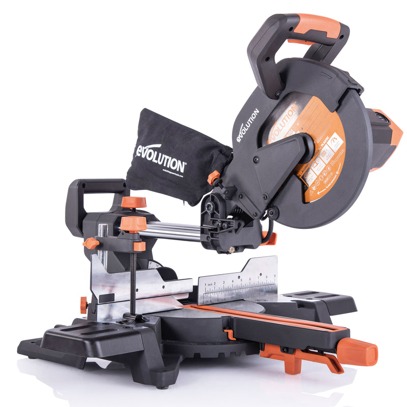 R255SMS+: Sliding Miter Saw With 10 in. Multi-Material Cutting Blade - Evolution Power Tools LLC