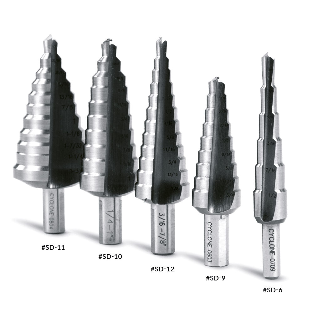 Evolution SD-6: 3/16 to 1/2 in. Straight Flute Step Drill