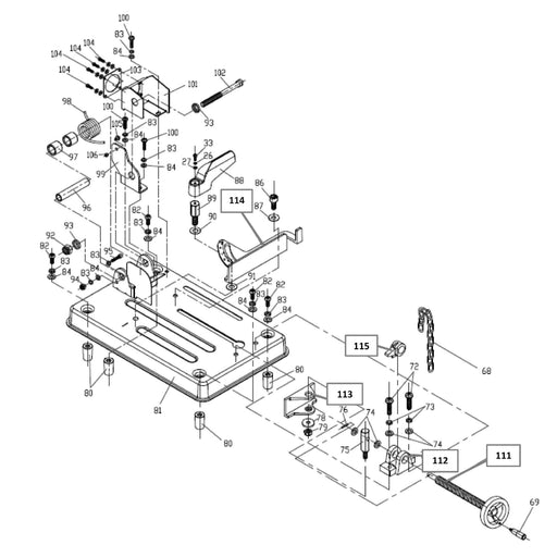 Evolution EVOSAW185HD  Spare Parts (Section 2)