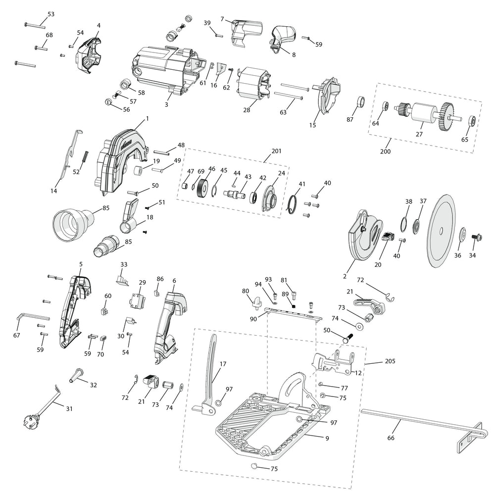 Evolution R185CCS Spare Parts