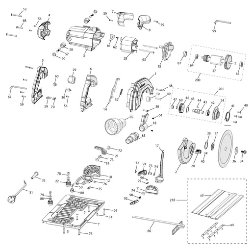 Evolution R185CCSX Spare Parts