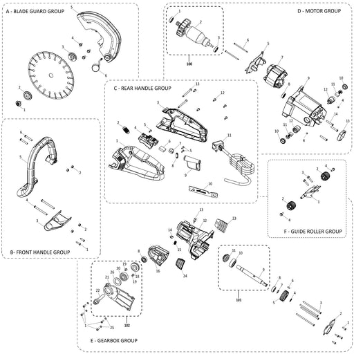 Evolution R255DCT Spare Parts