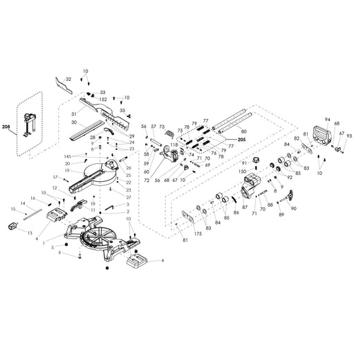 Evolution R255SMS+ Spare Parts (Base and Rails)